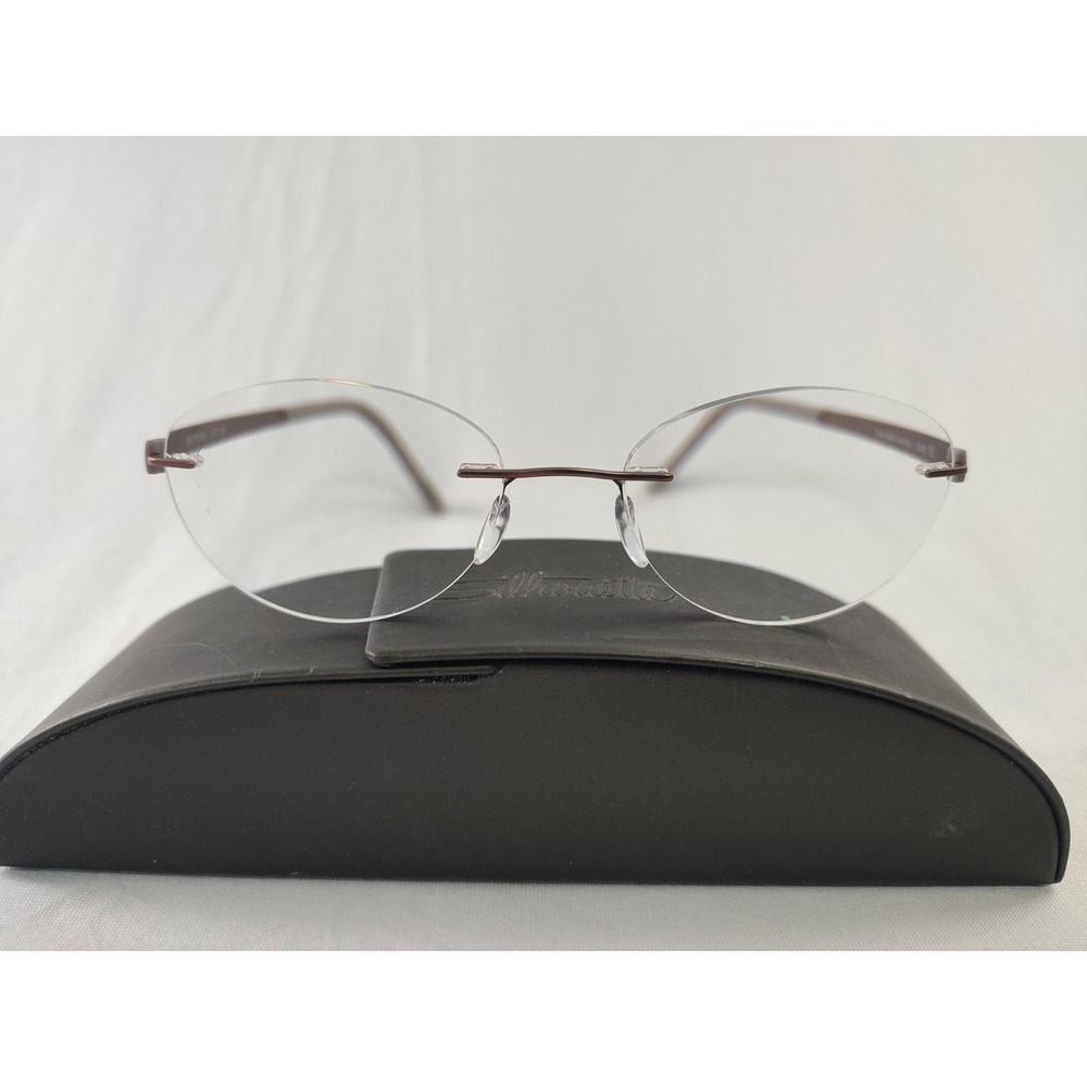 Silhouette 5452 6056 Rimless Eyeglasses Frames Matte‎ Brown Austria Case 135mm
